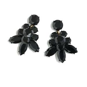 J.crew black gemstone earrings
